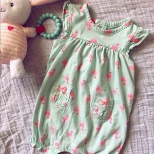 💥Summer flamingo onesie